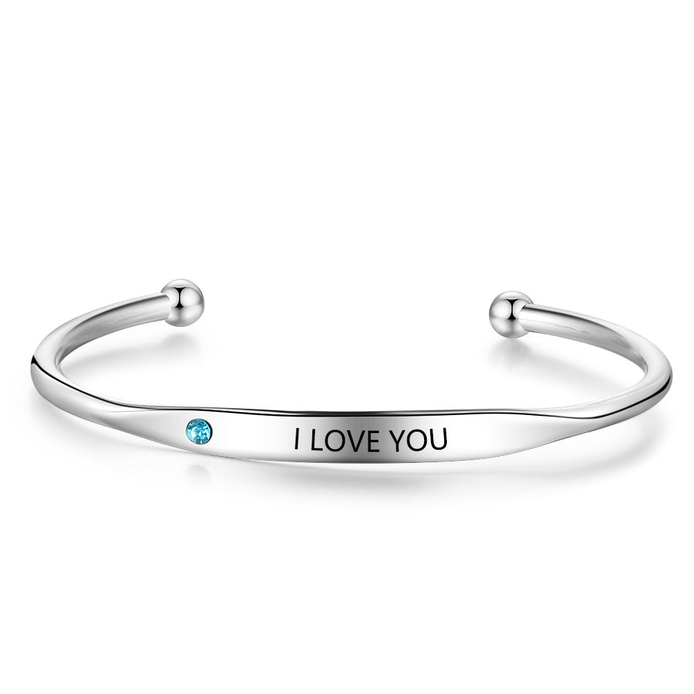 Engraved Name Stainless Steel Bracelet