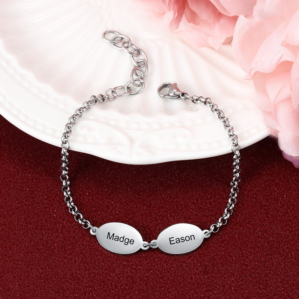 Custom Engraving Stainless Steel Bracelet