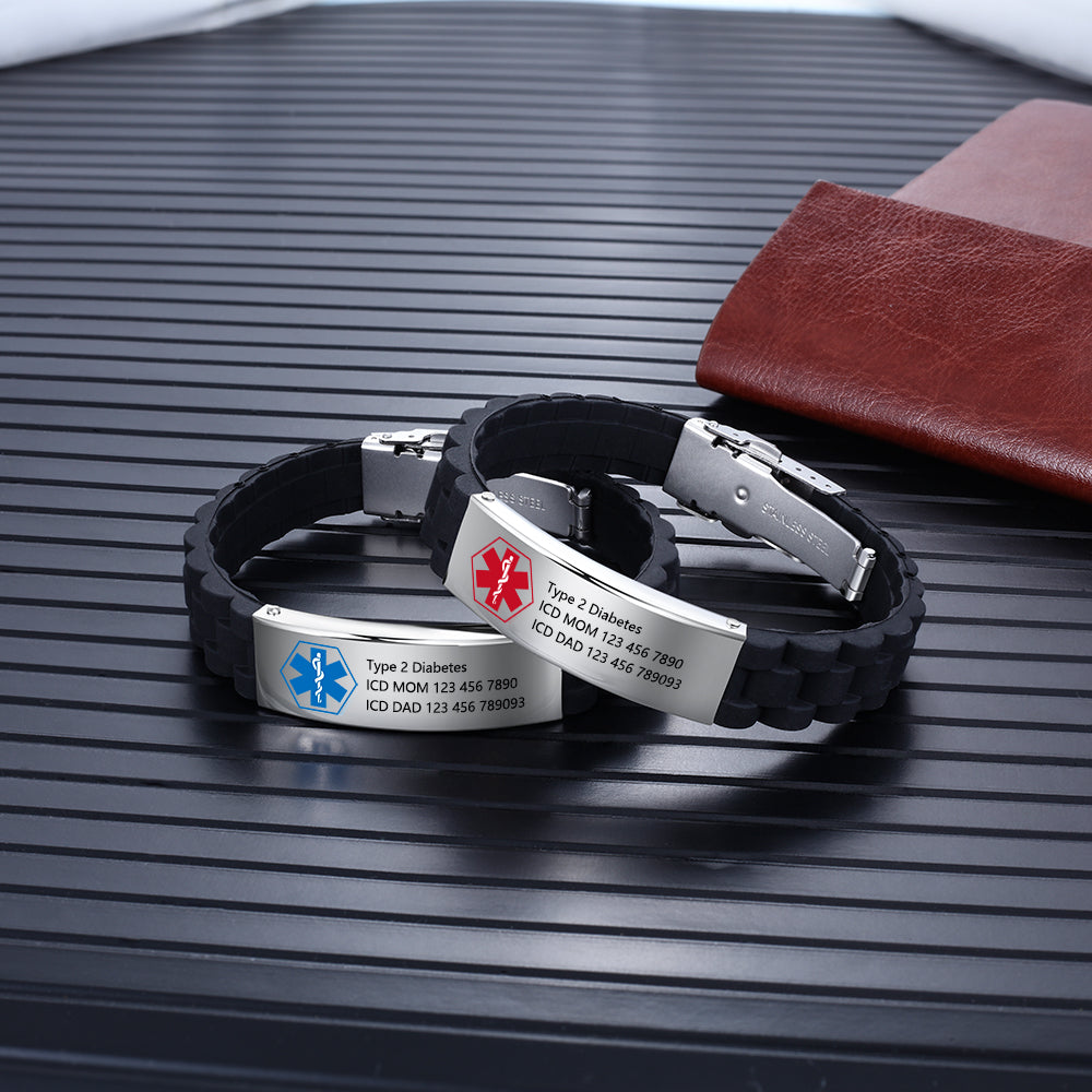 Personalized Stainless Steel Medical Bracelet