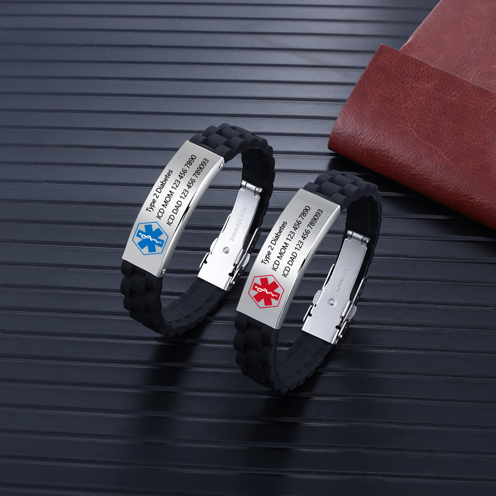 Personalized Stainless Steel Medical Bracelet