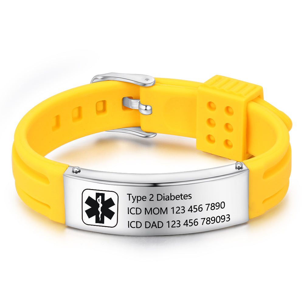 Personalized Stainless Steel Medical Bracelet