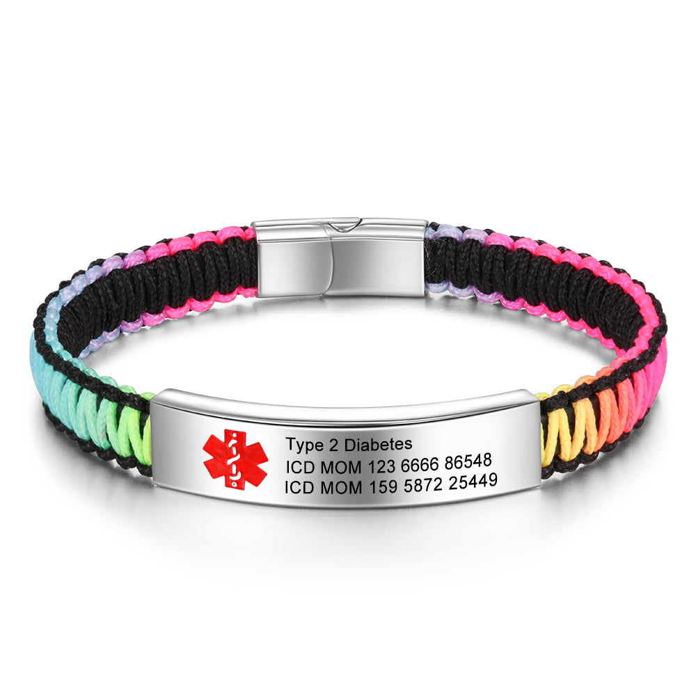 Engraving Stainless Steel Medical Alert Bracelet