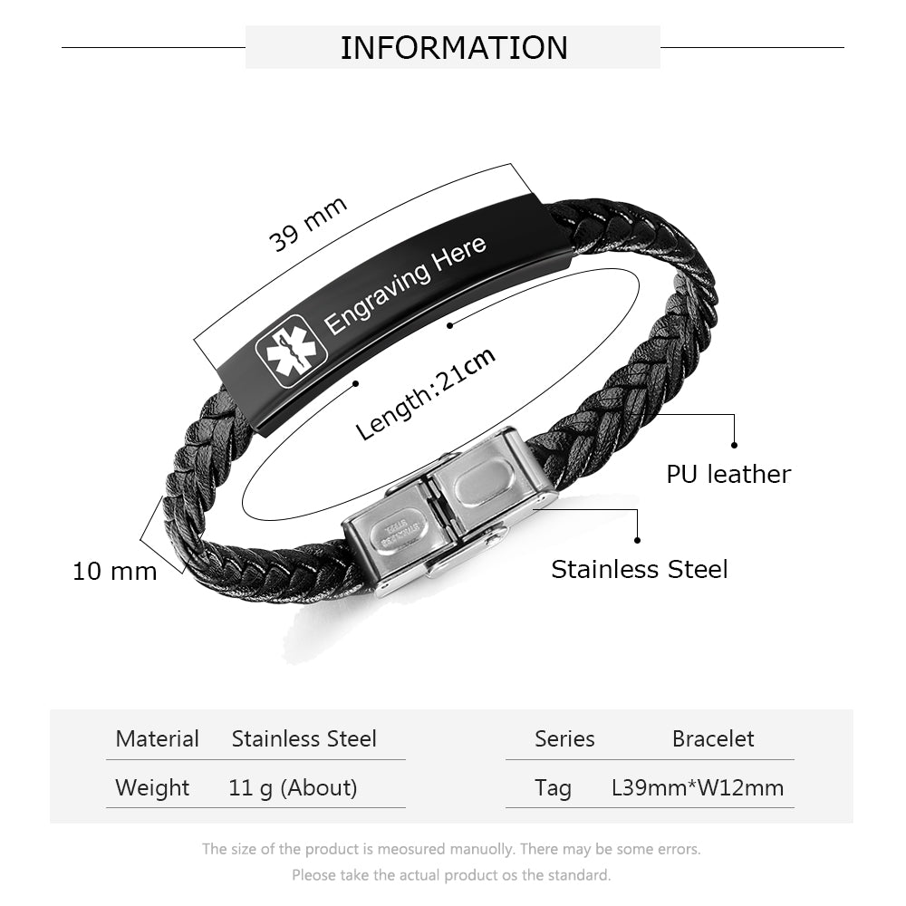 Custom Engraving Stainless Steel Bracelet