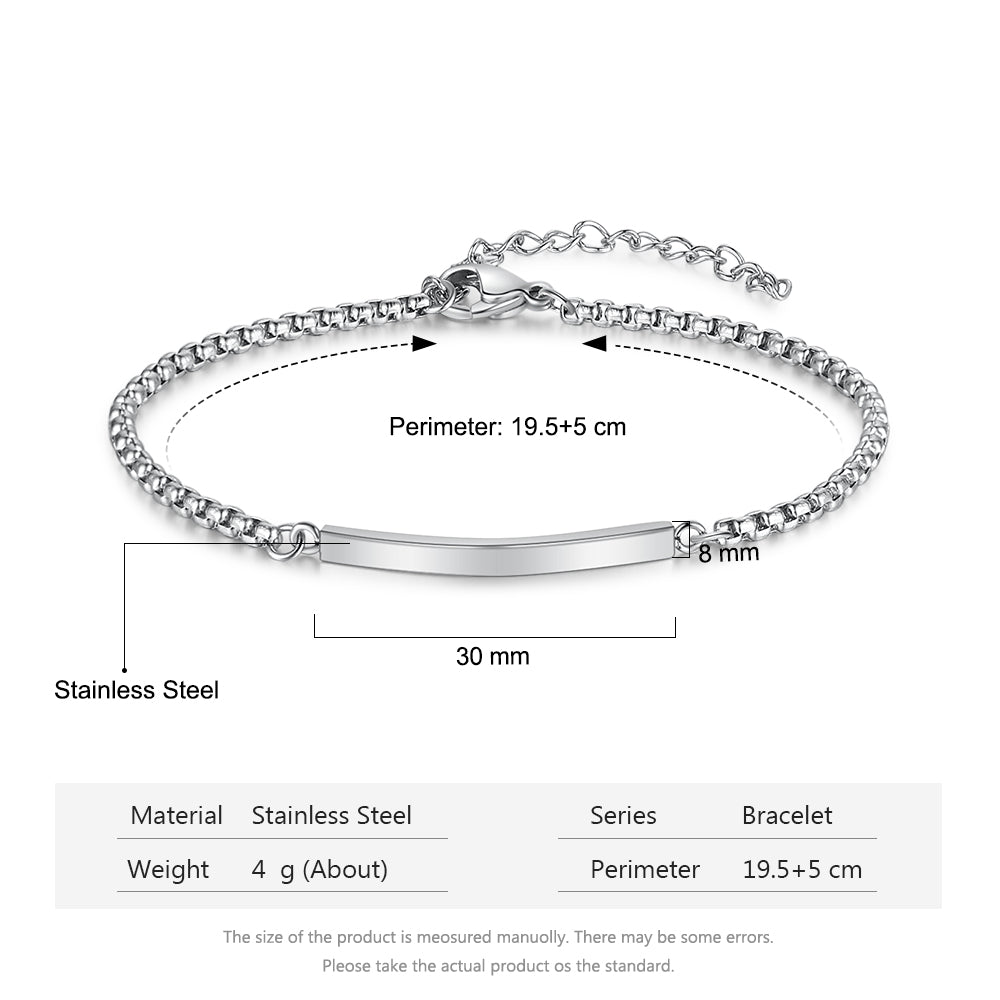 Engraving Stainless Steel Bracelet