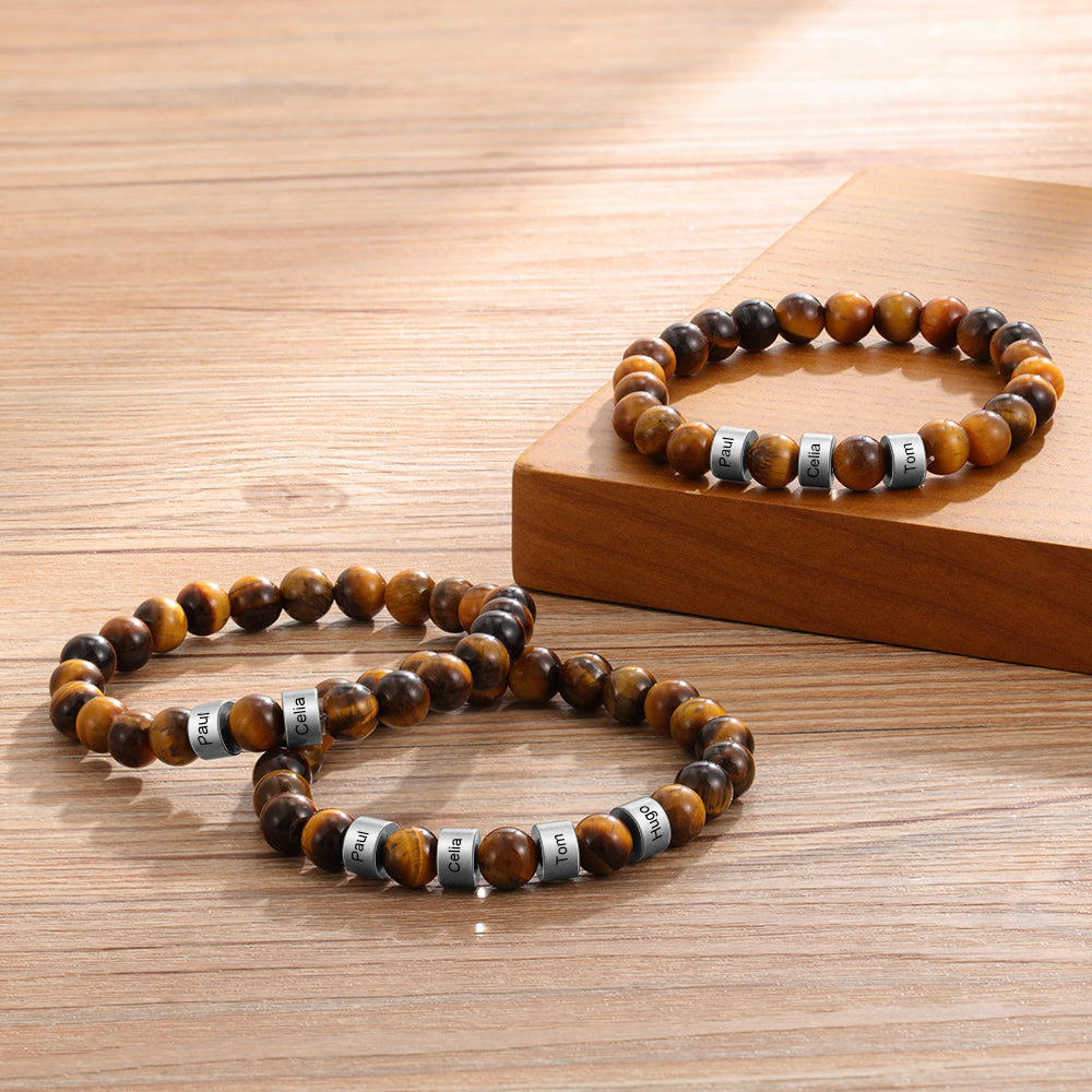 Personalized Natural Stone Bracelets-Tiger Eye Stone