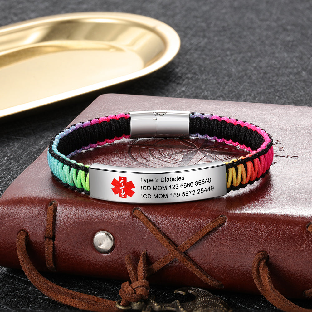 Engraving Stainless Steel Medical Alert Bracelet