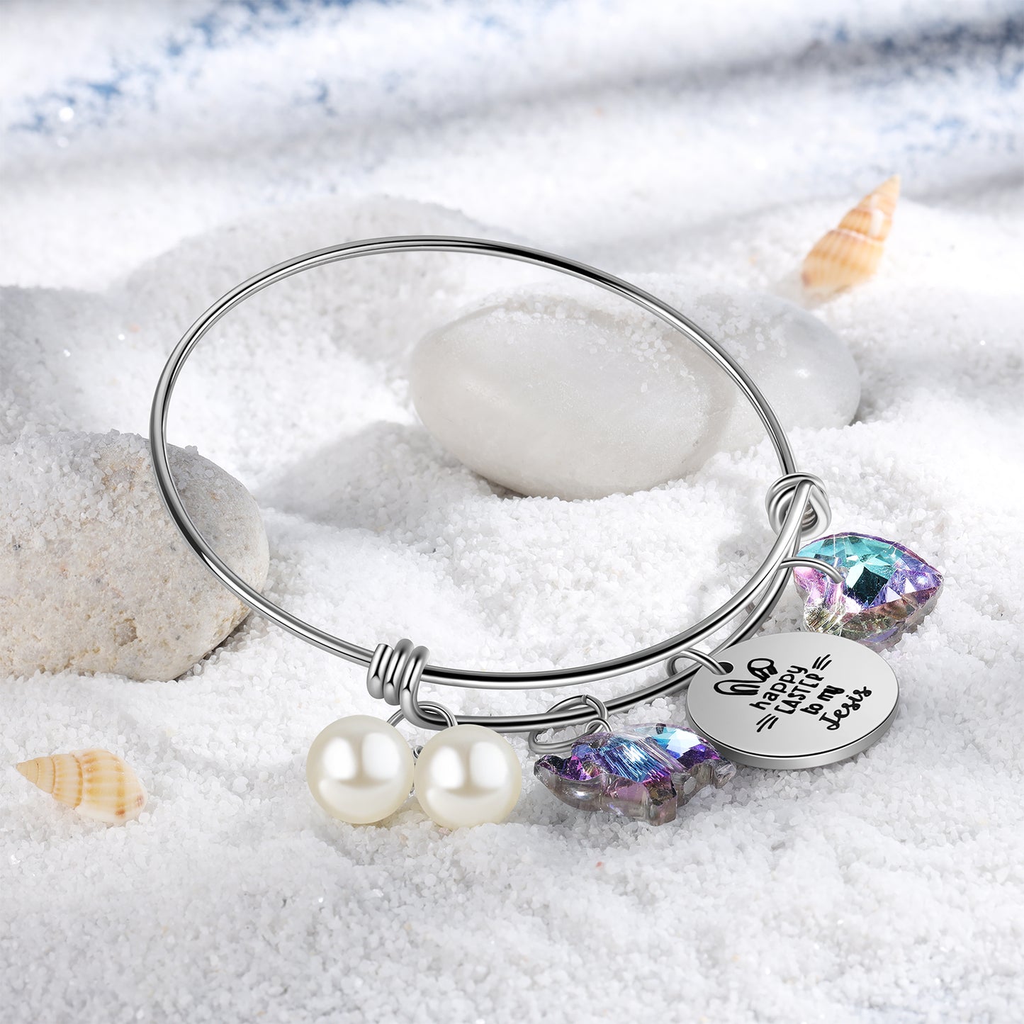 Custom Easter Bangle Bracelet