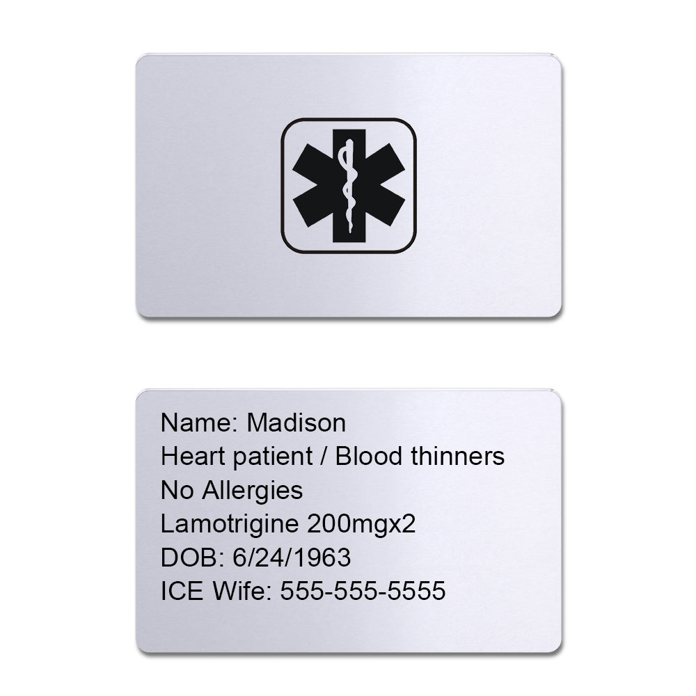 Custom Stainless Steel Card