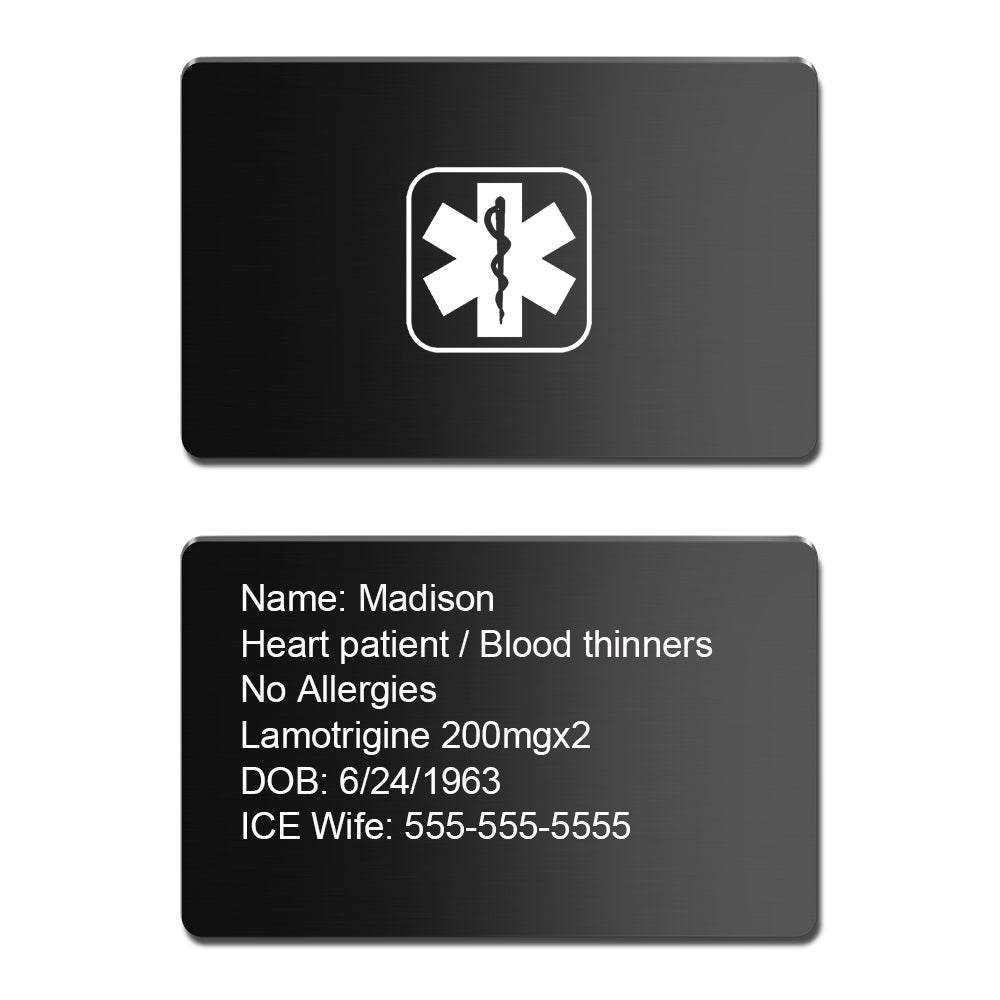 Custom Stainless Steel Card