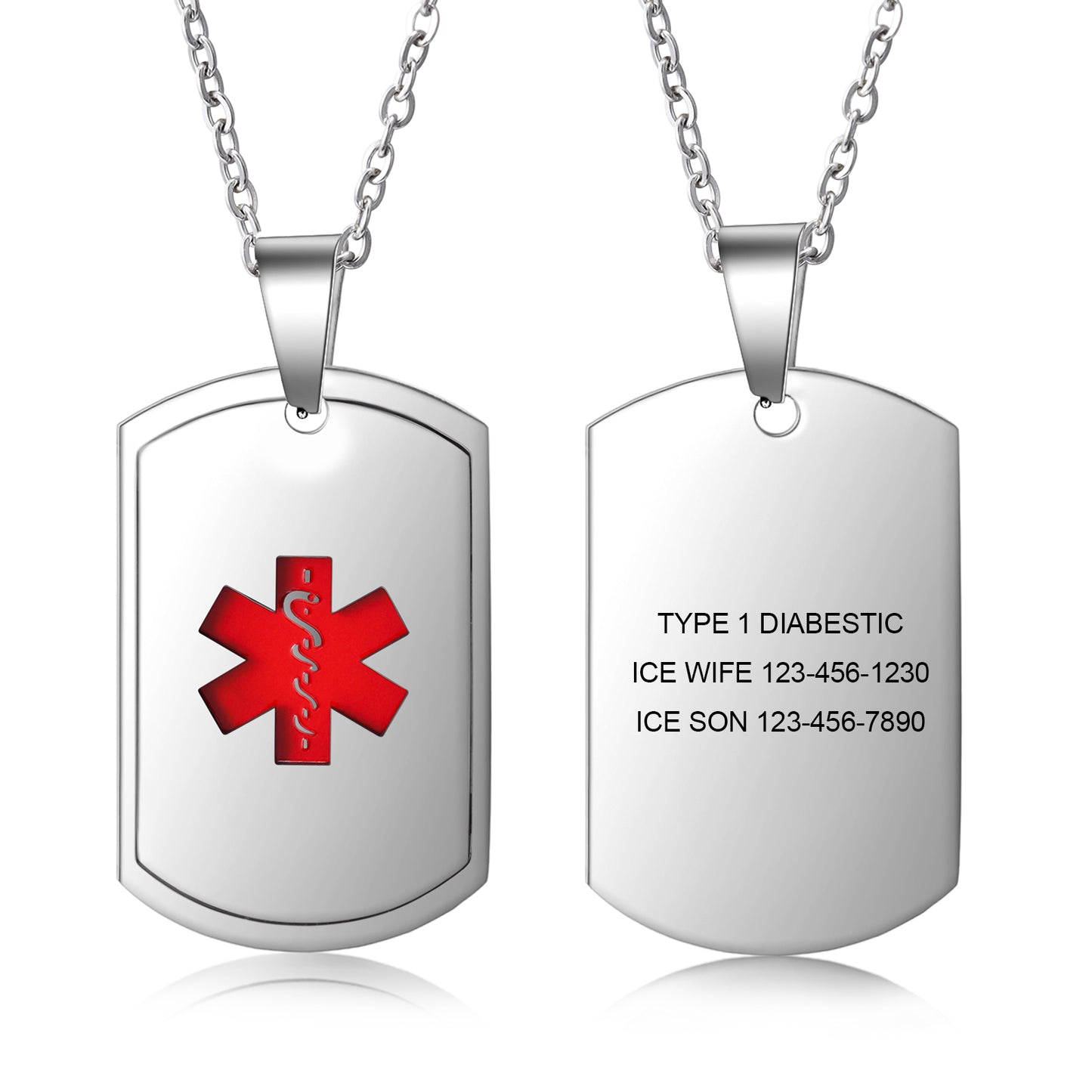 Custom Stainless Steel Medical Necklace