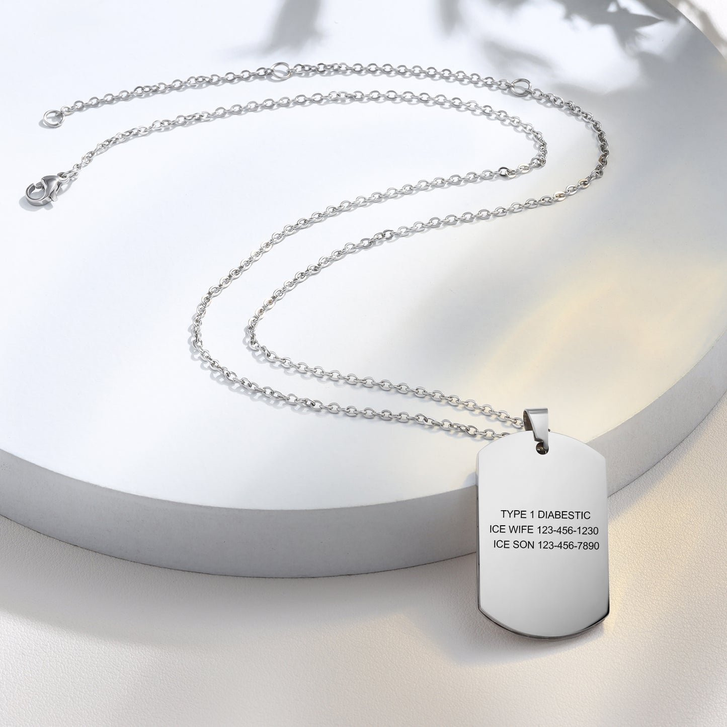 Custom Stainless Steel Medical Necklace