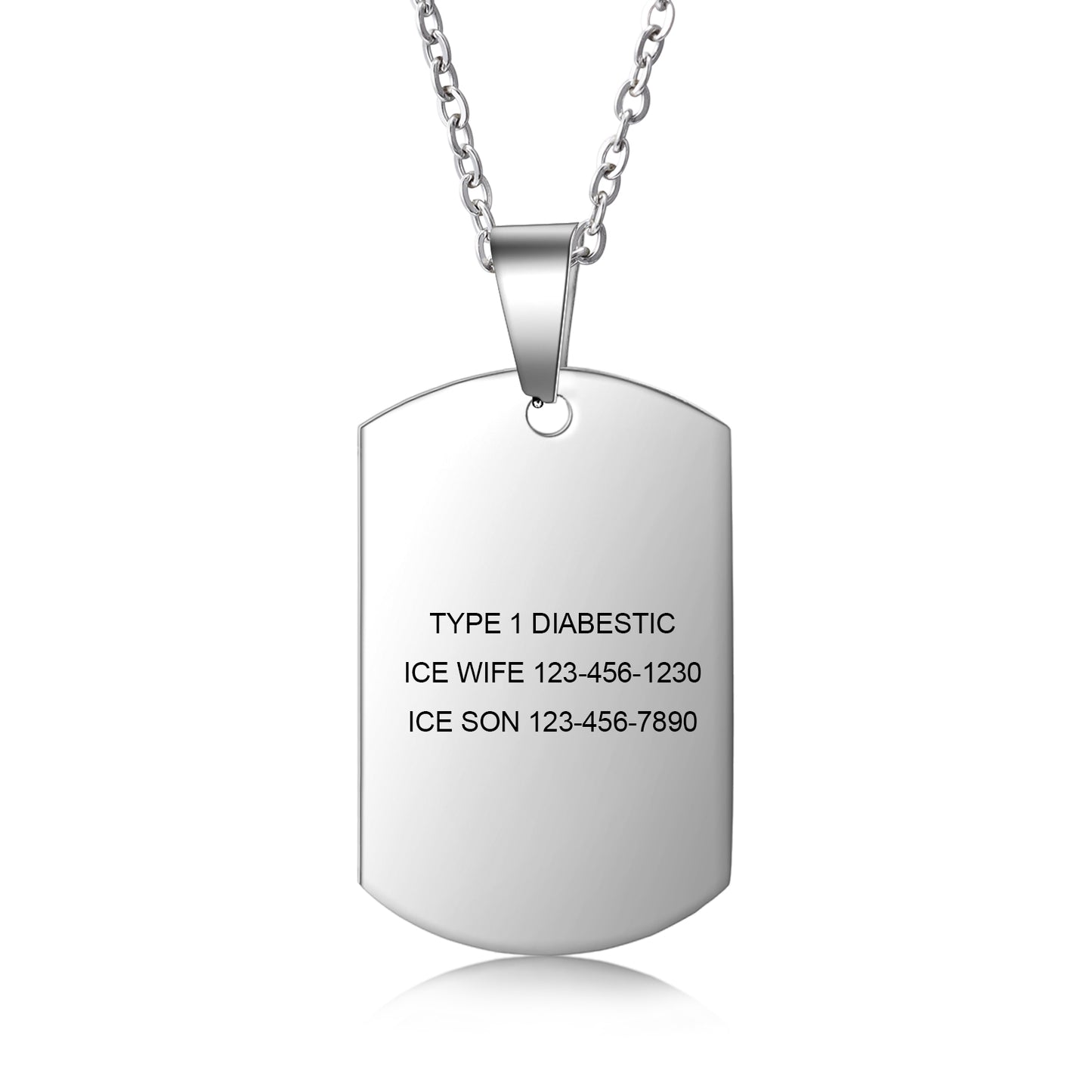 Custom Stainless Steel Medical Necklace