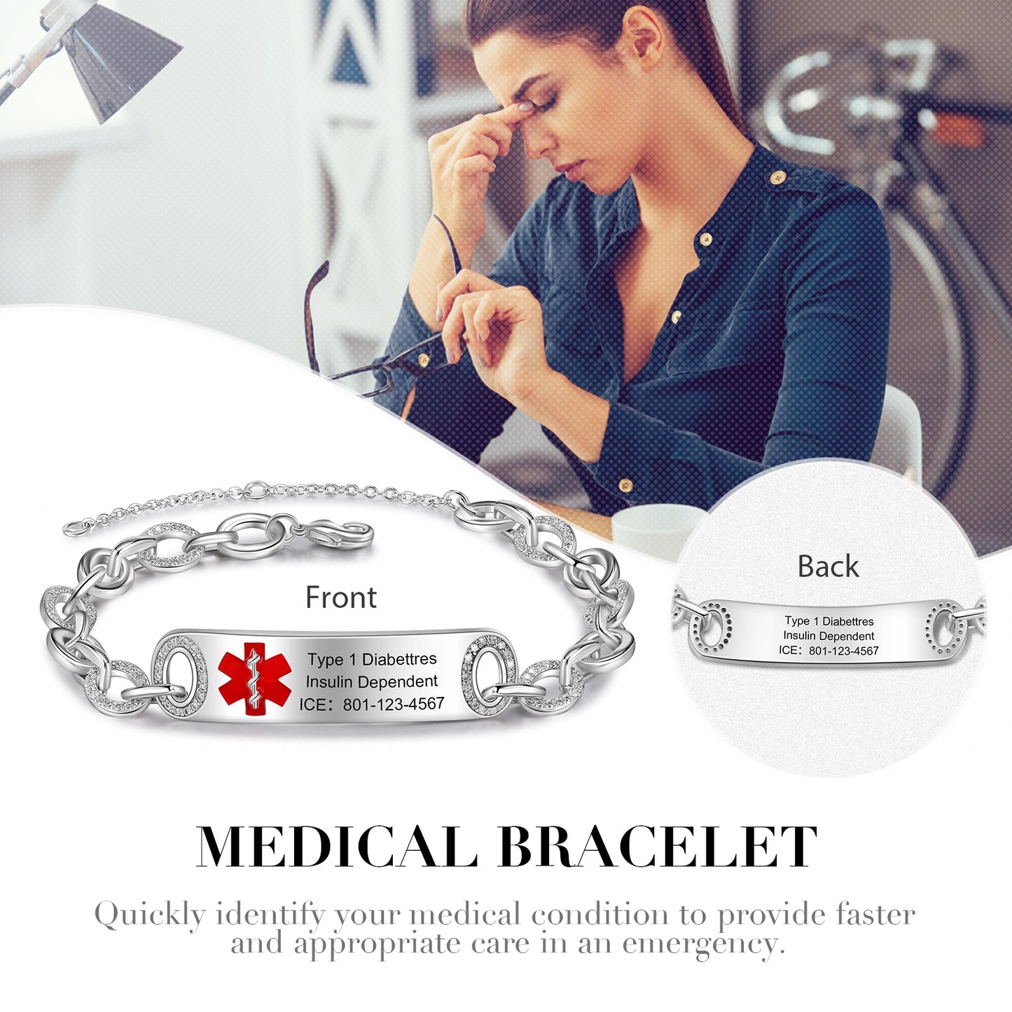 Custom Medical Bracelet