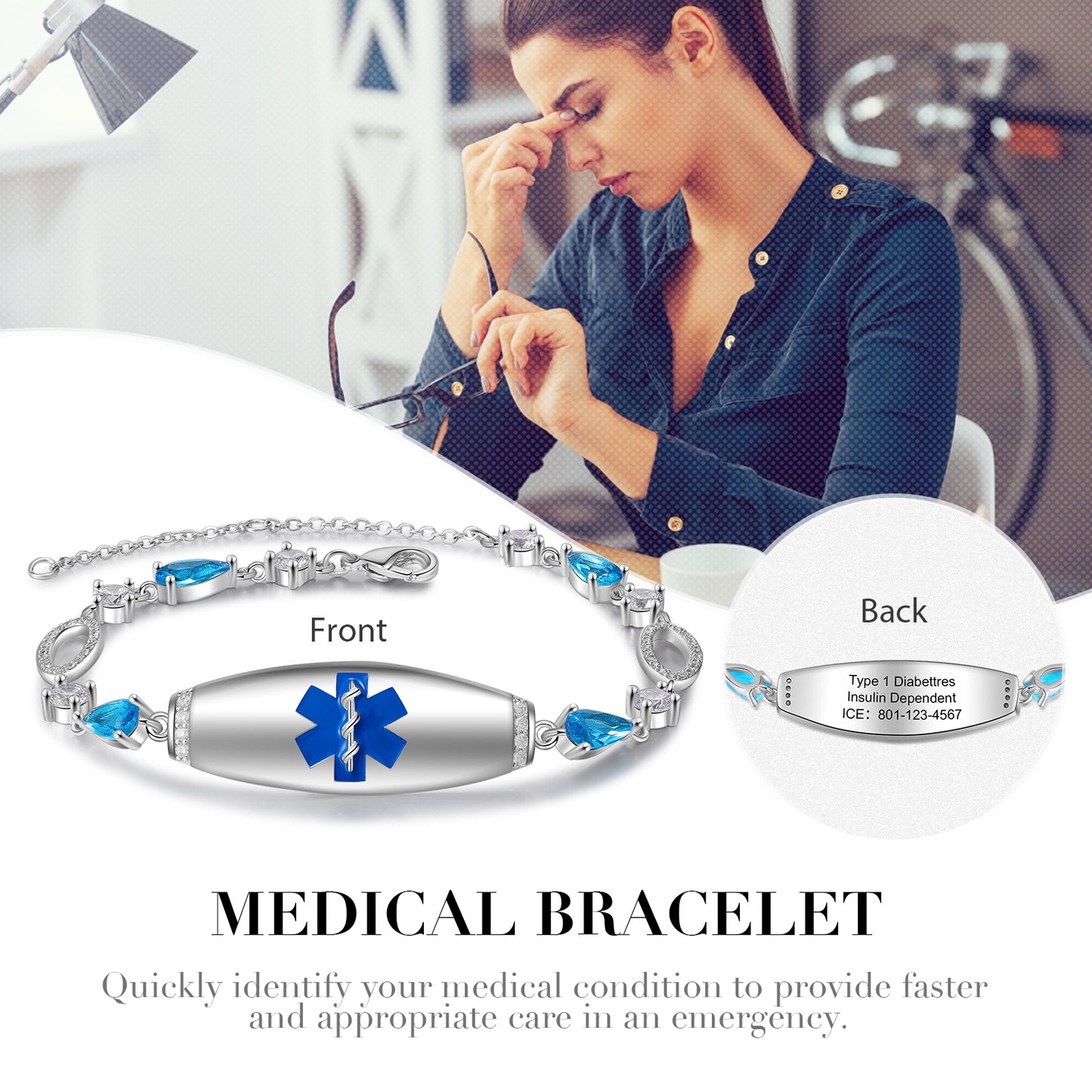 Custom Medical Bracelet