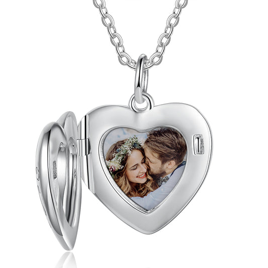 Custom Heart Photo Necklace