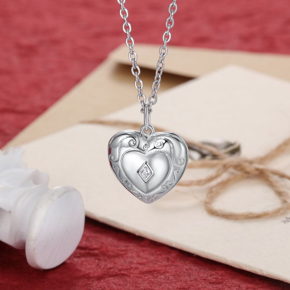 Custom Heart Photo Necklace