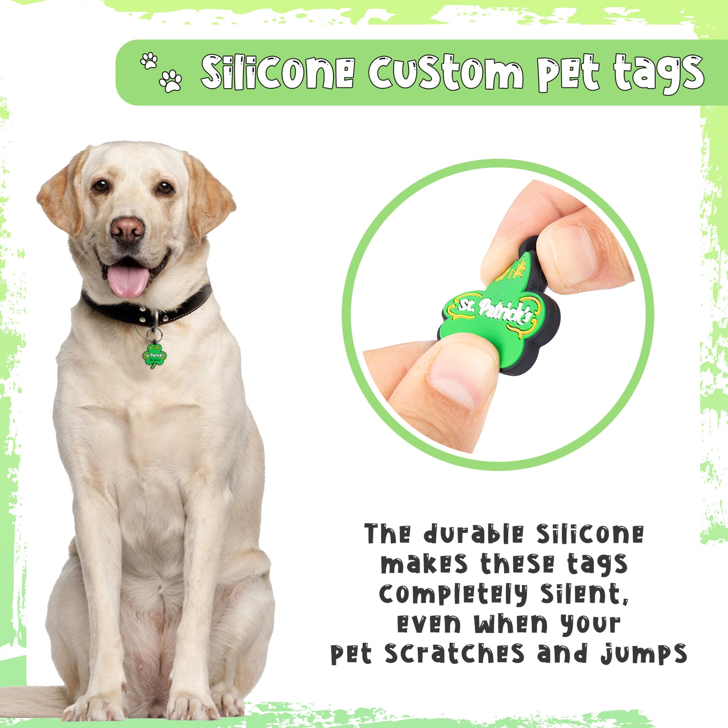 Custom Patrick's Day Dog Tag