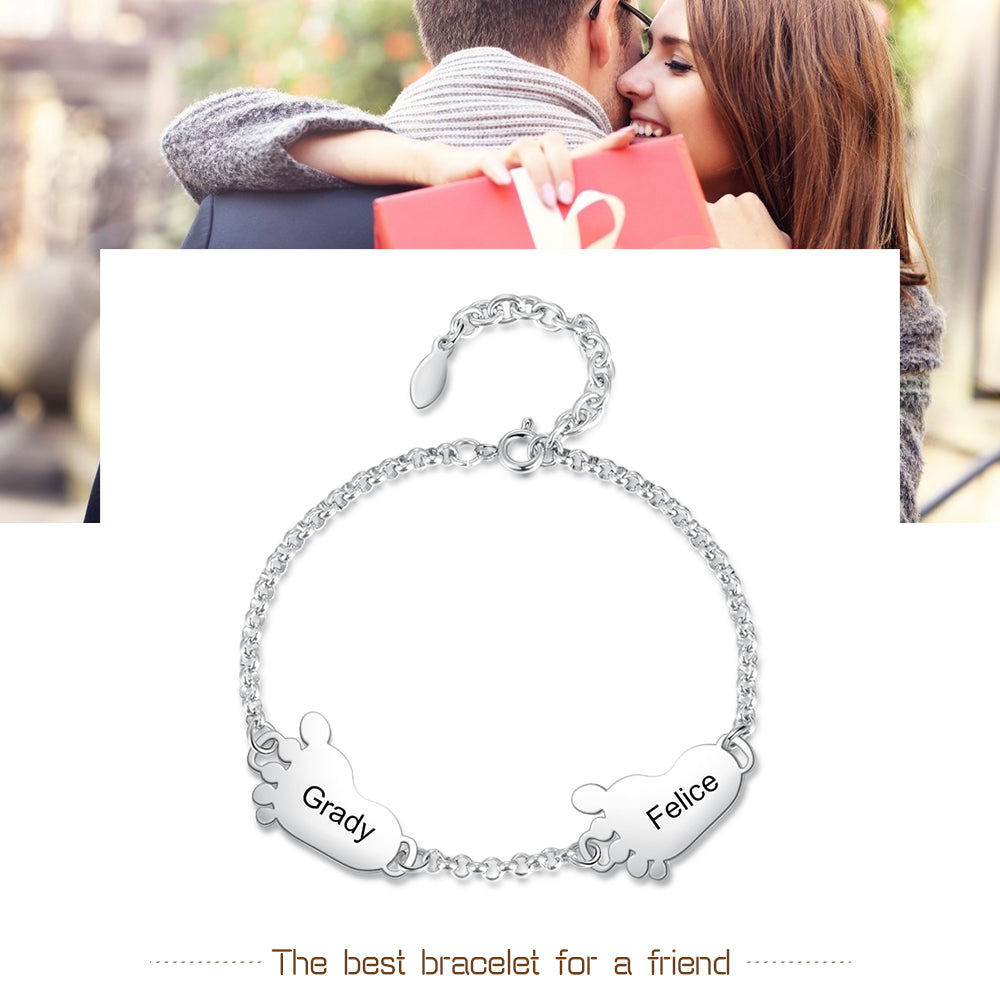 Custom Engraving Stainless Steel Bracelet