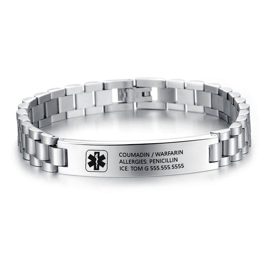 Custom Stainless Steel Medical Bracelet