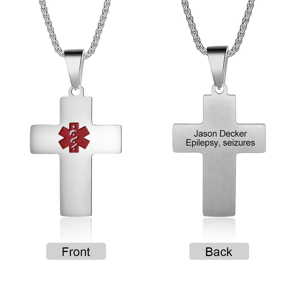 Custom Cross Medical Necklace