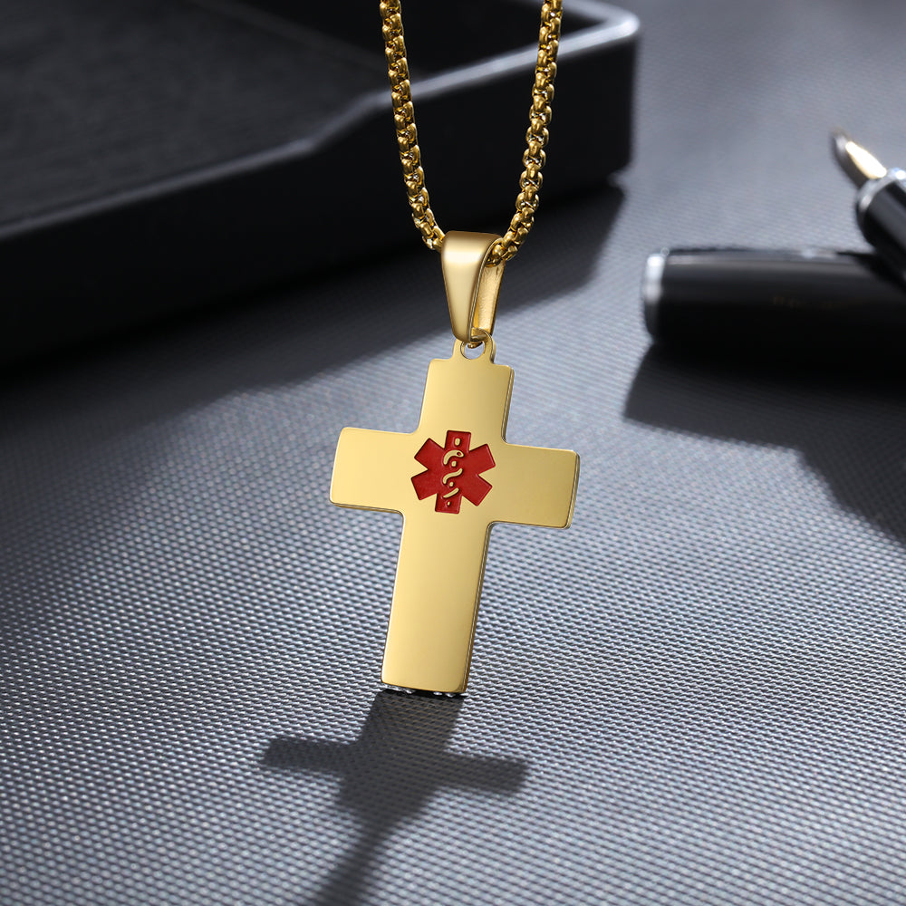 Custom Cross Medical Necklace