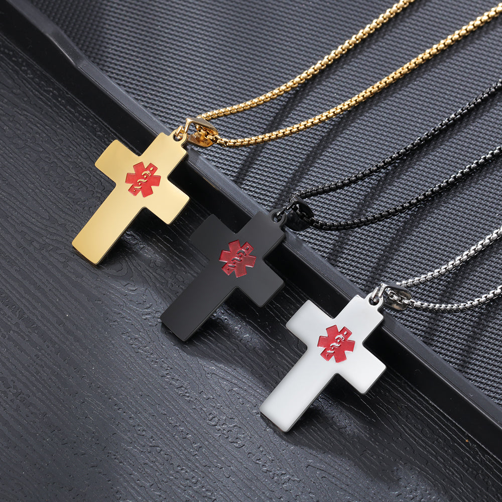 Custom Cross Medical Necklace