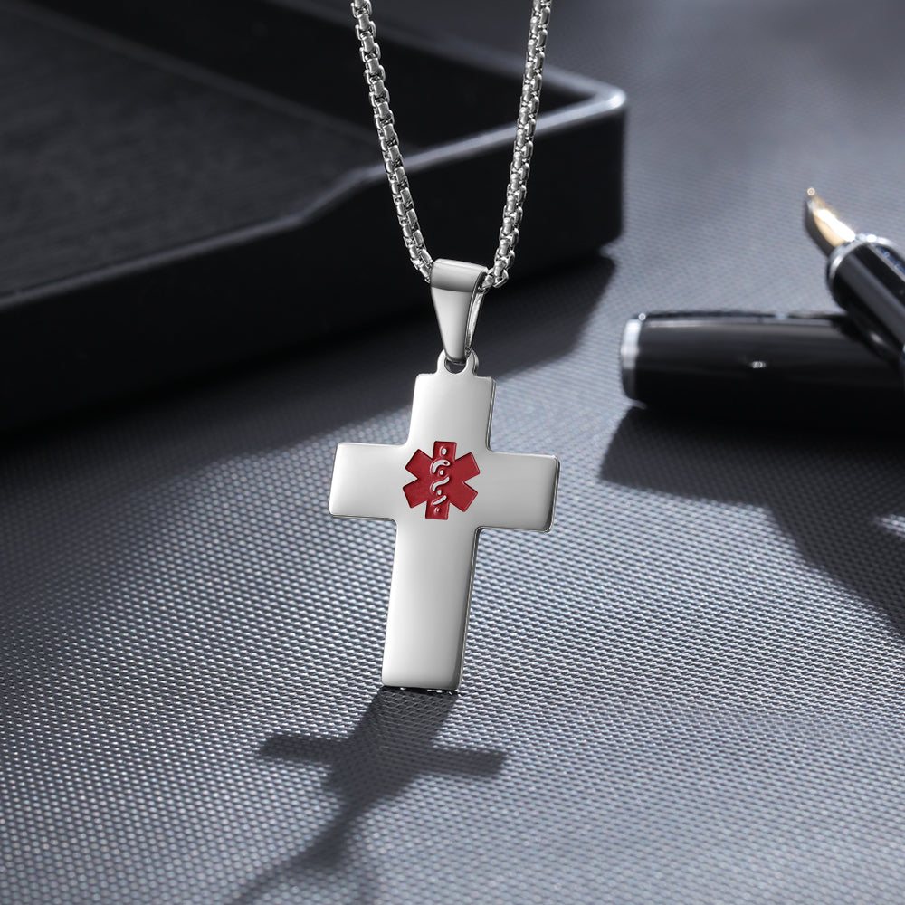 Custom Cross Medical Necklace