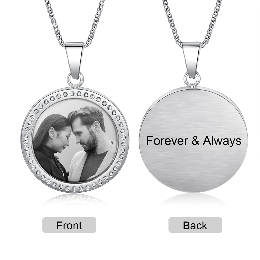 Personalized Stainless Steel Photo Pendant Necklace