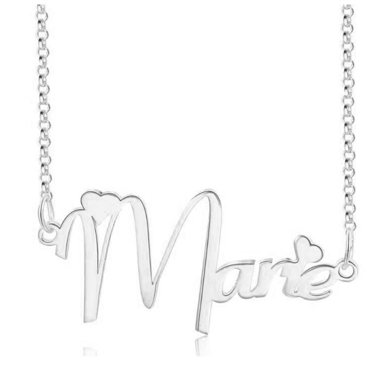 Custom Standard Name With Box Chain Necklace