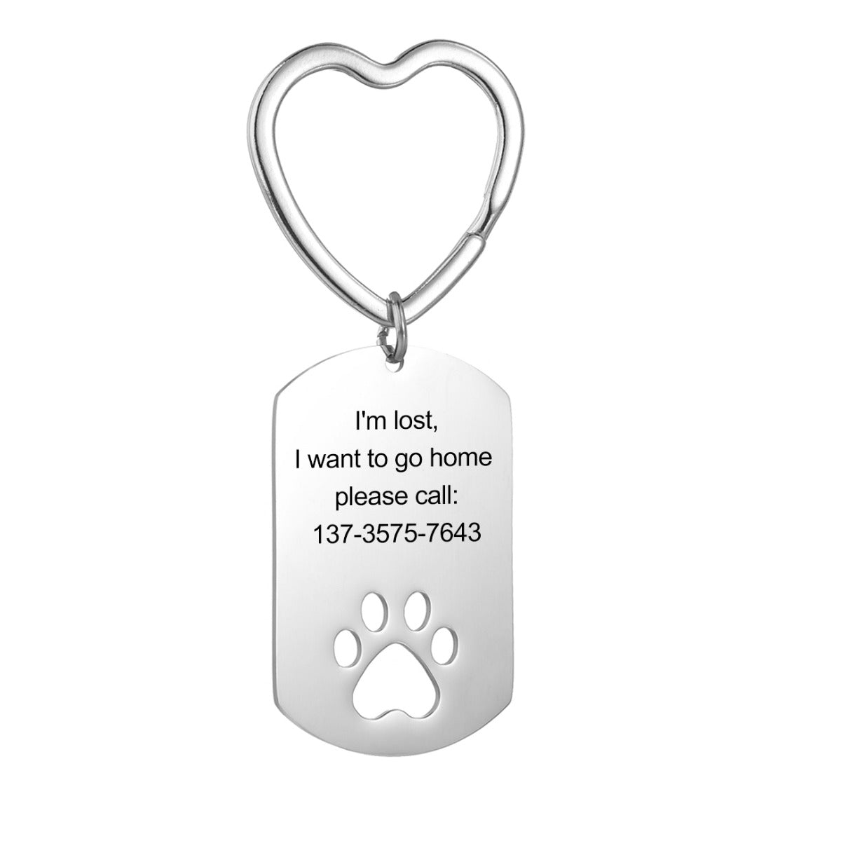 Personalized  Heart Shape Stainless Steel Photo Keychain