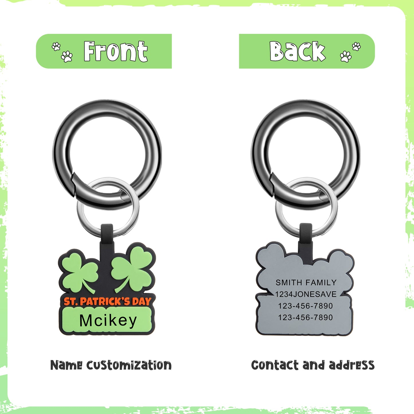 Custom Patrick's Day Dog Tag