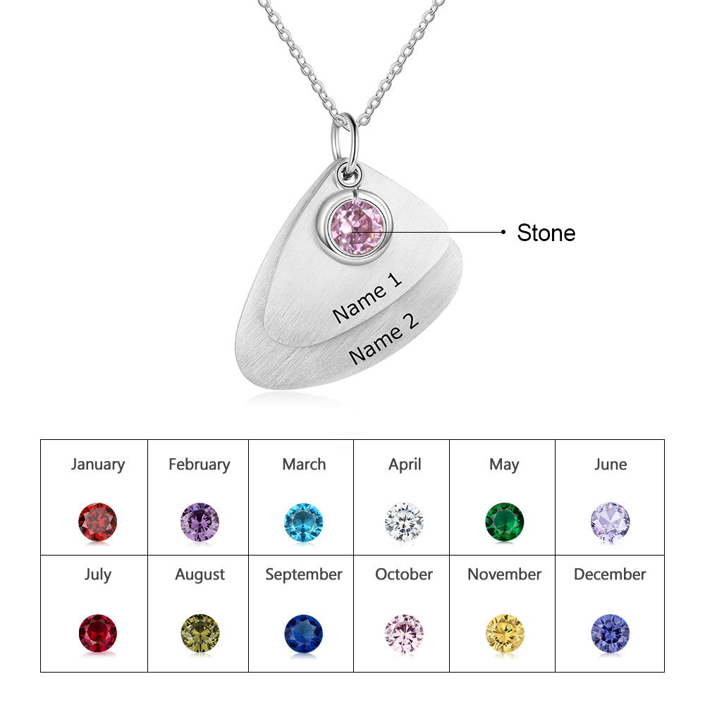 Birthstone Personalized Stainless Steel Necklace