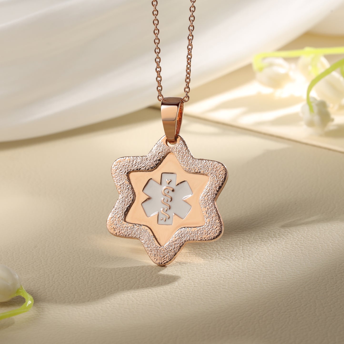 Custom Name Medical Star Necklace