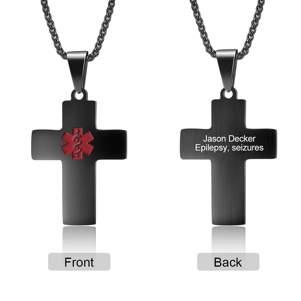 Custom Cross Medical Necklace