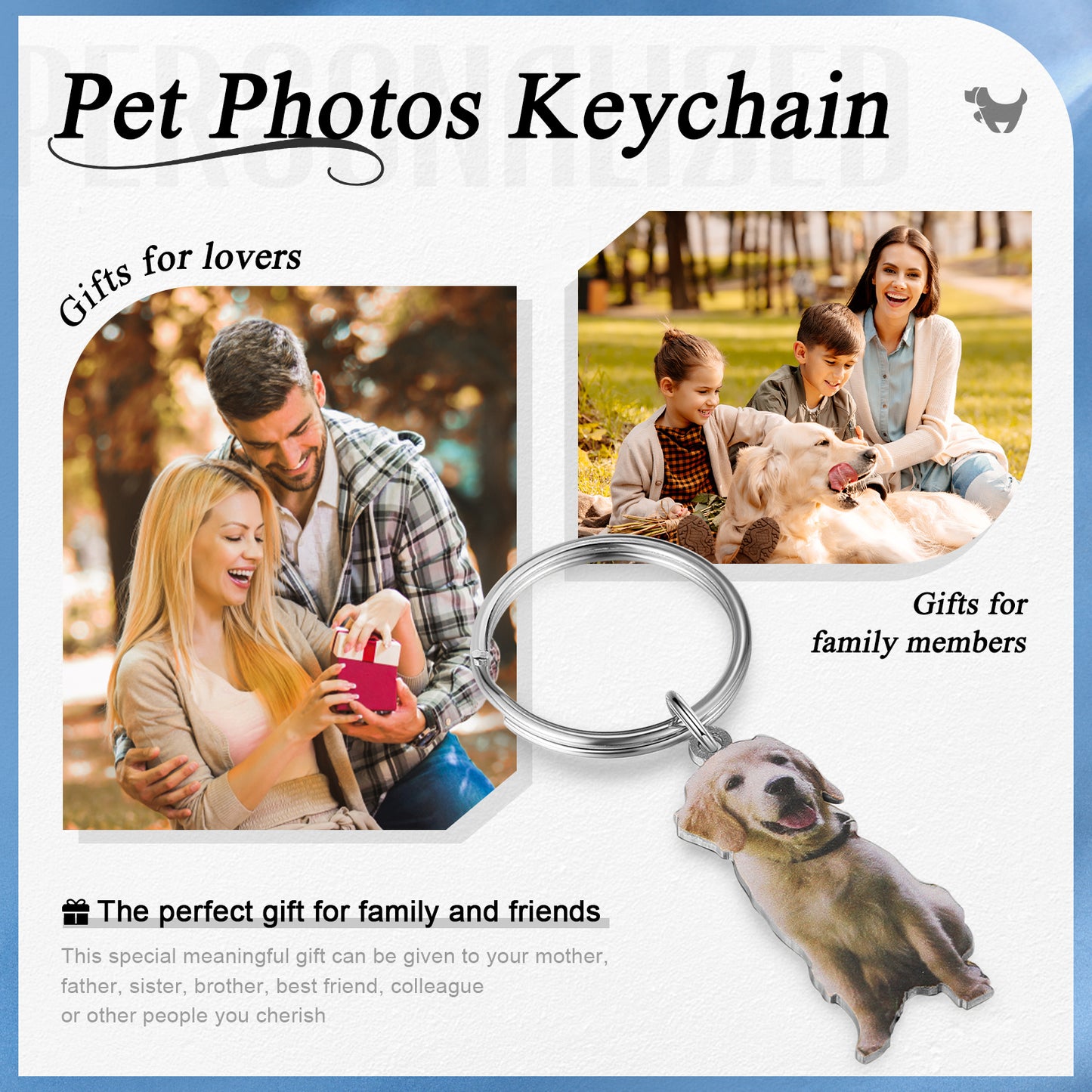 Custom Animal Photo Keychain