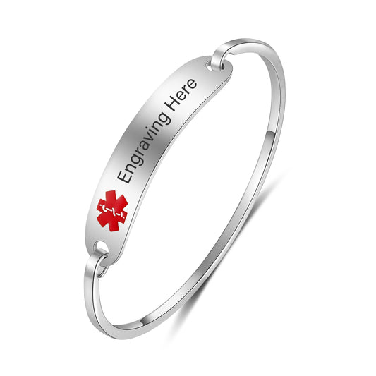 Custom Medical Bnagle Bracelet