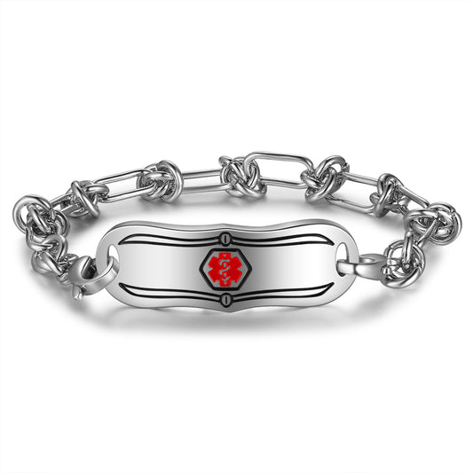 Custom Medical Stainless Steel Bracelet