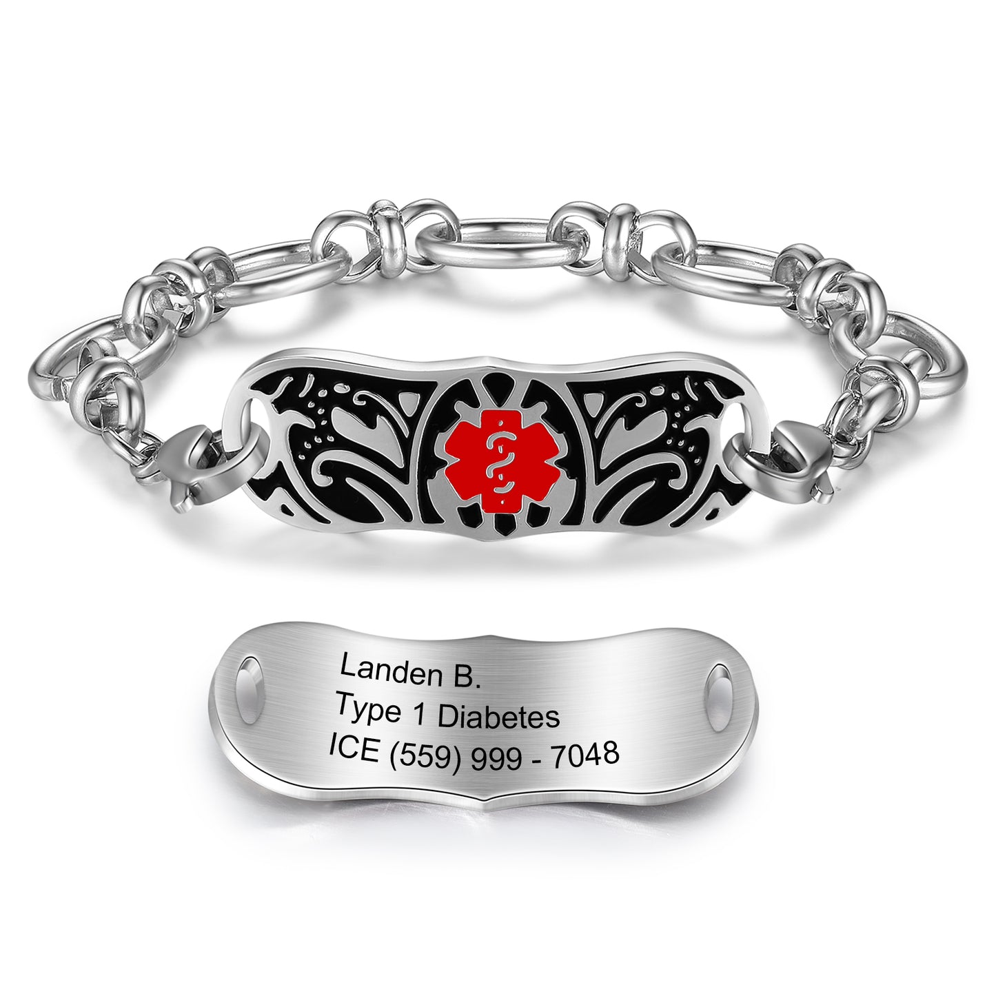 Custom Stainless Steel Medical Bracelet