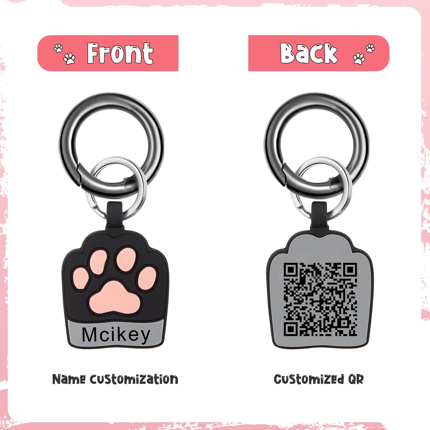 Custom Silica Gel Paw Dog Tag