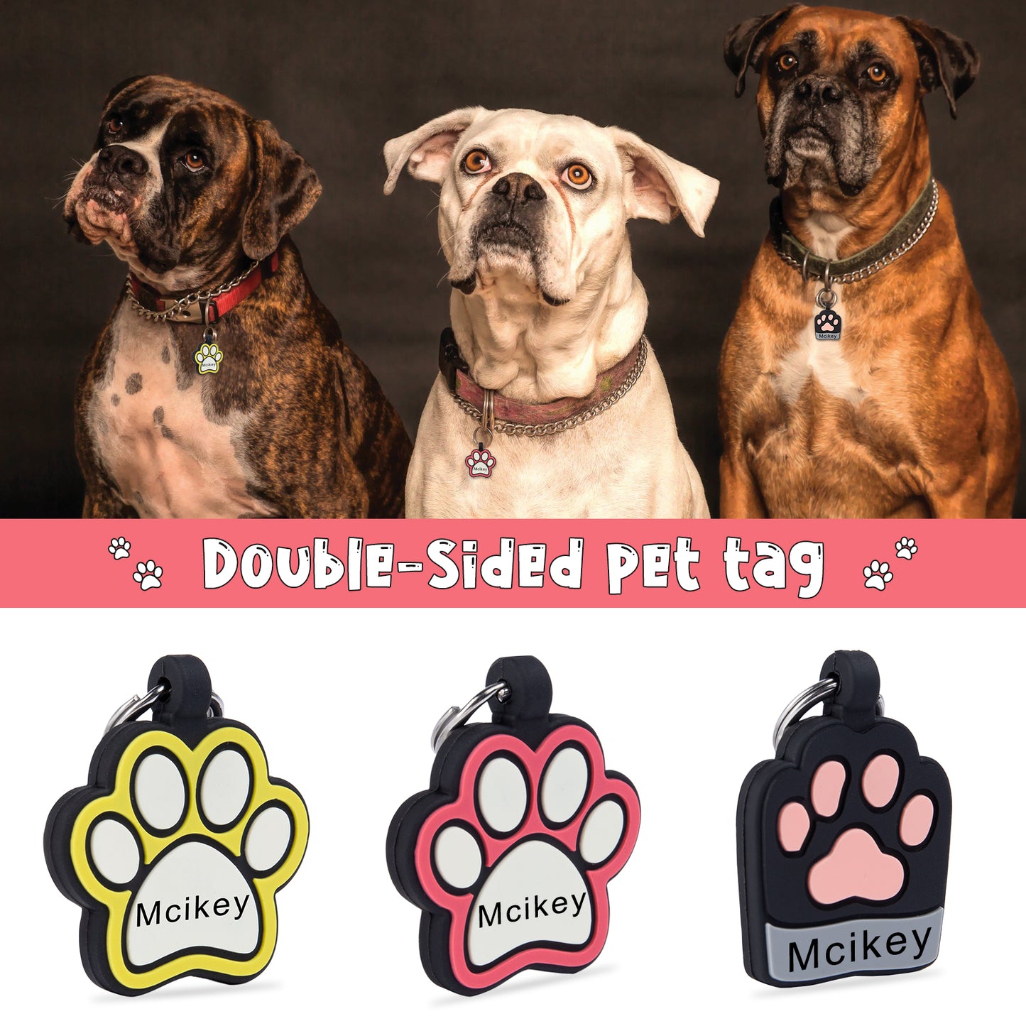 Custom Silica Gel Paw Dog Tag