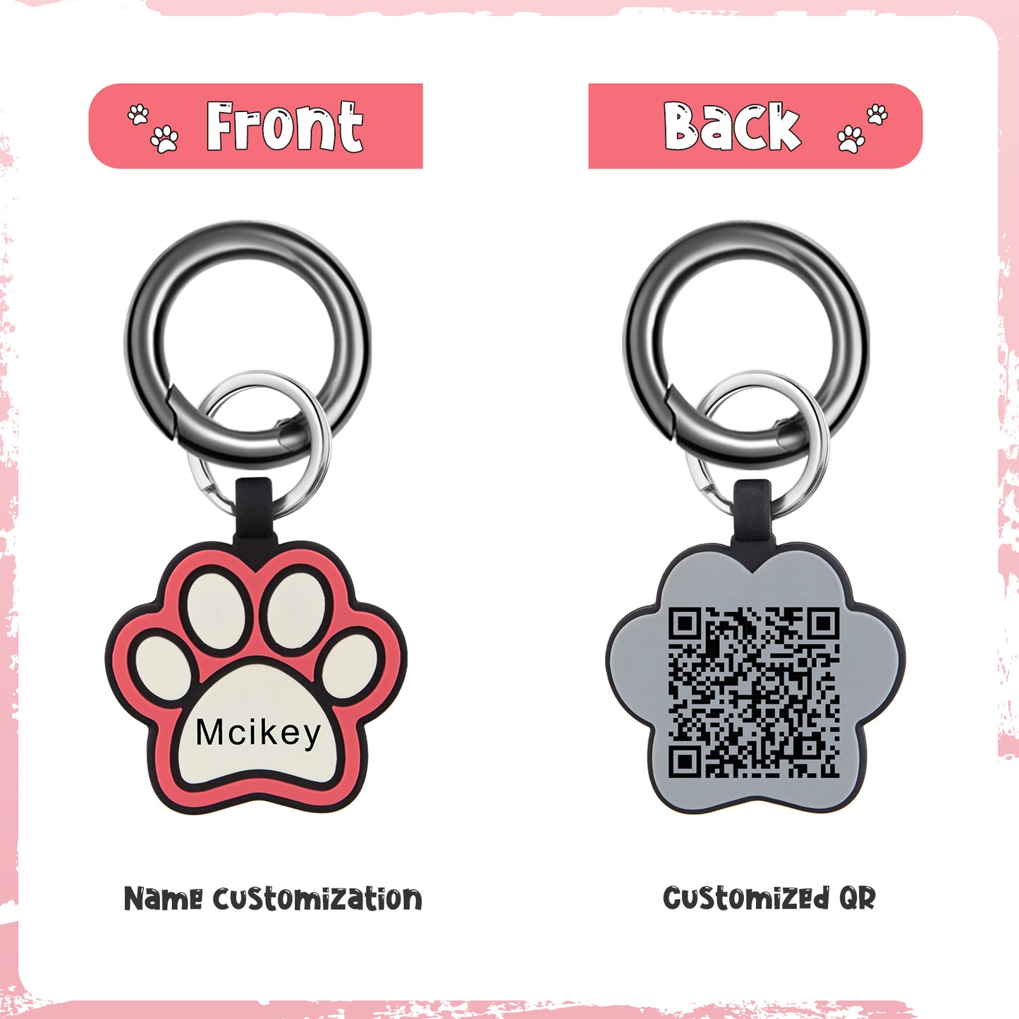 Custom Silica Gel Paw Dog Tag