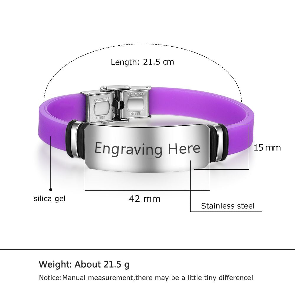 Personalized Stainless Steel Medical Bracelet