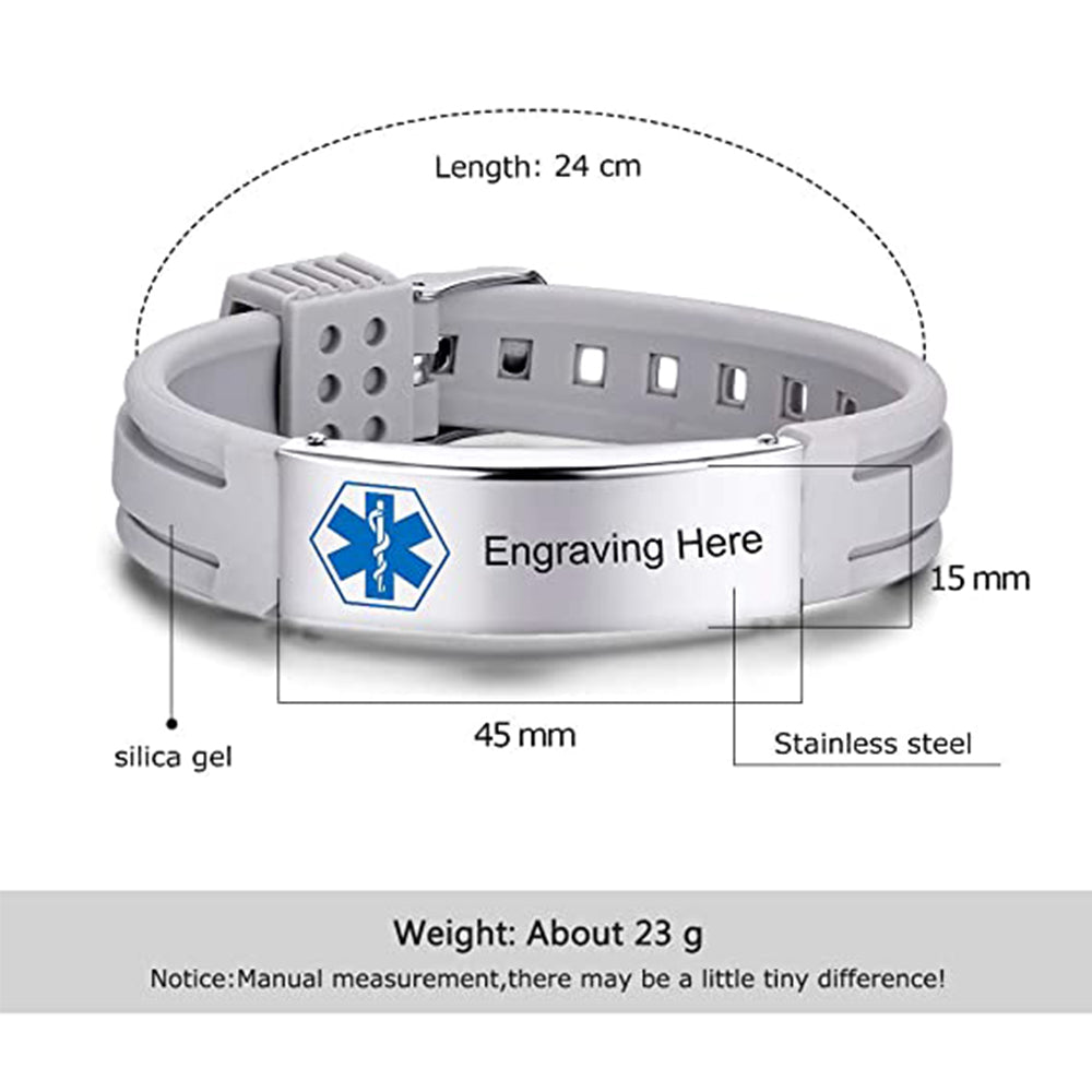 Customized Stainless Steel Medical Bracelet