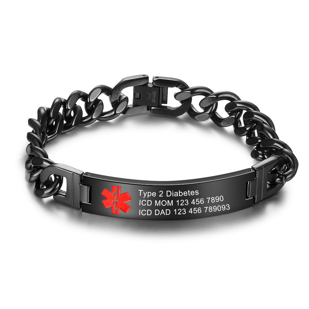 Custom Stainless Steel Medical Bracelet