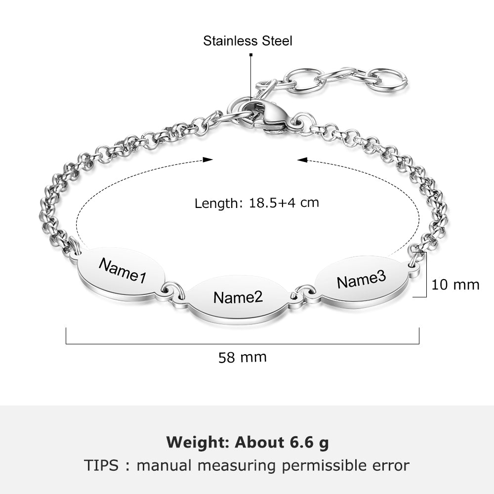 Custom Engraving Stainless Steel Bracelet