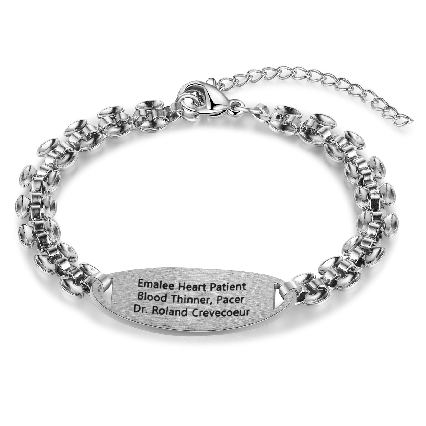 Custom Stainless Steel Medical Bracelet