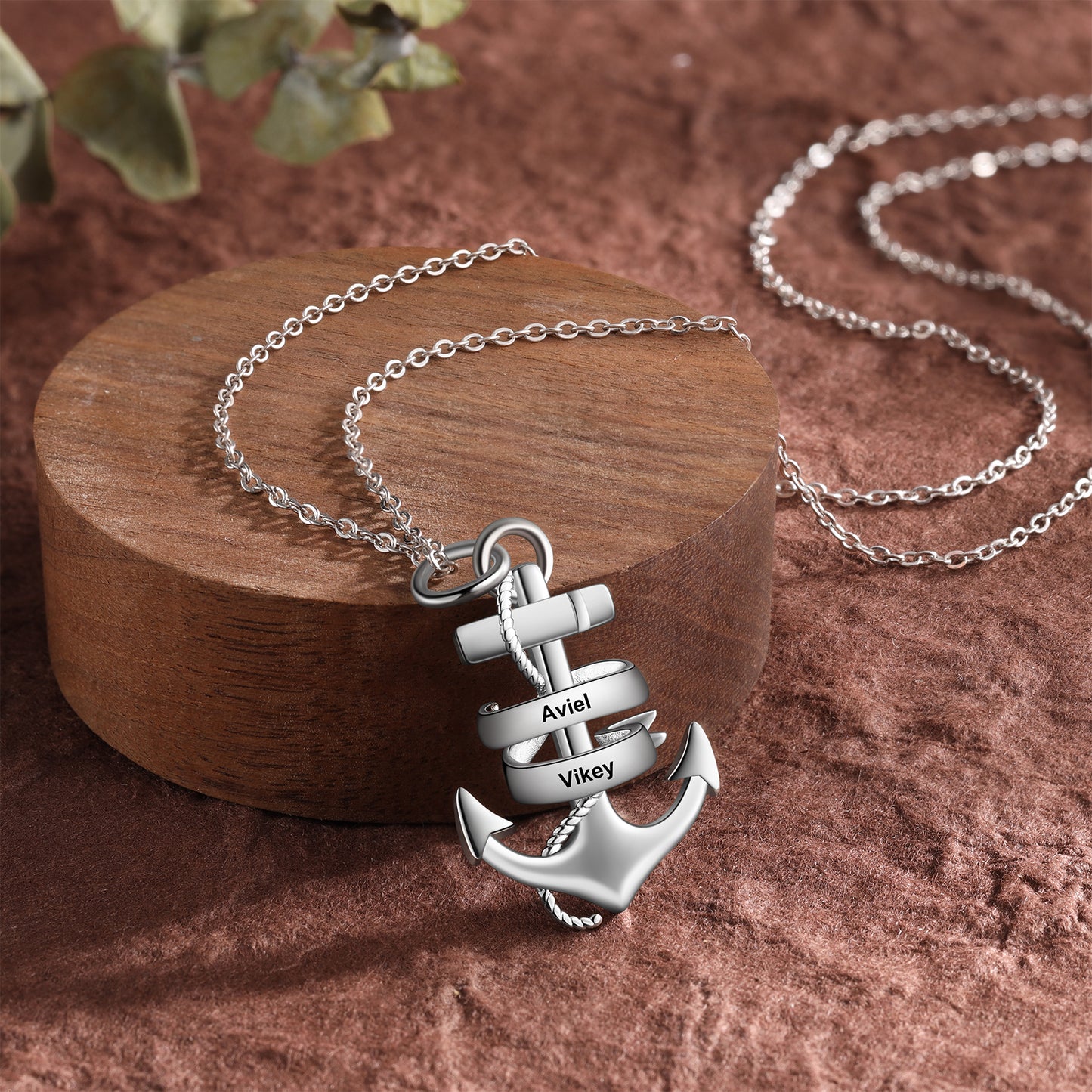 Custom Name With Anchor Necklace