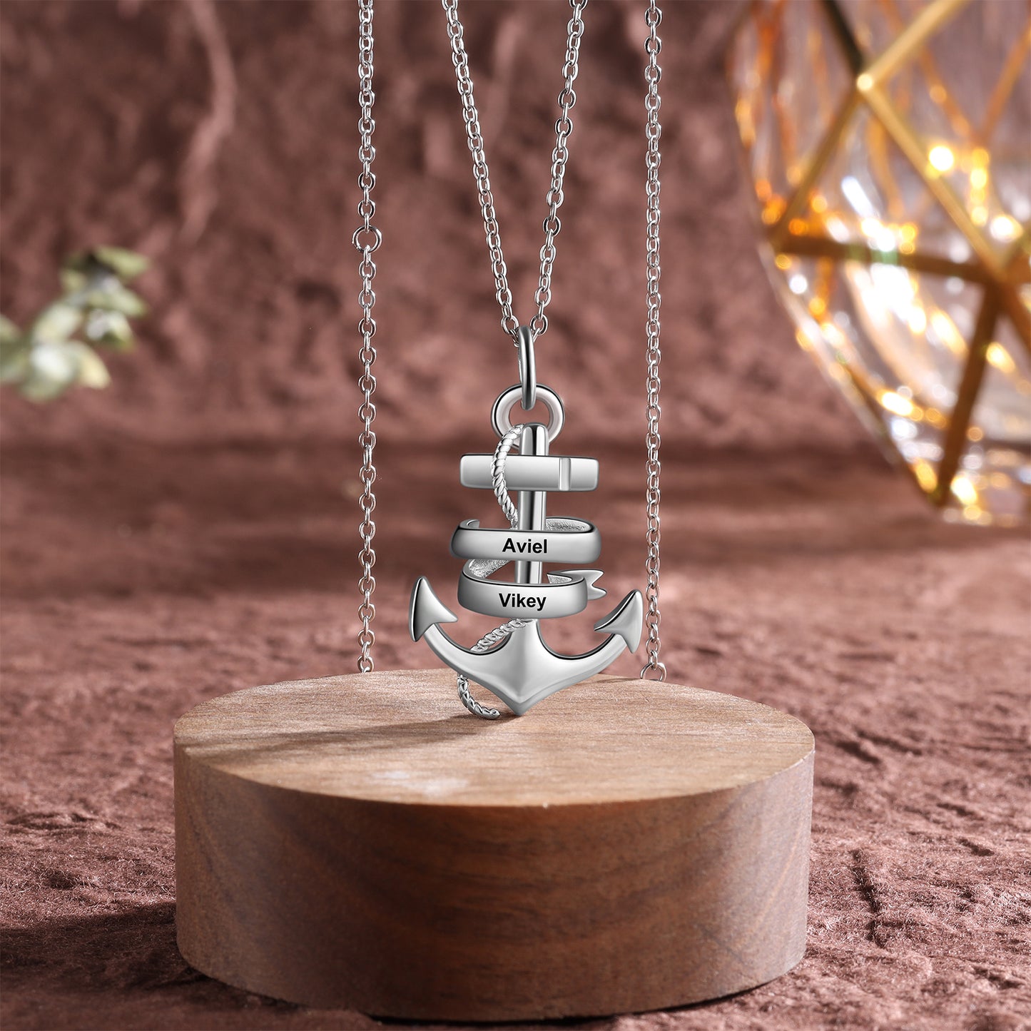 Custom Name With Anchor Necklace