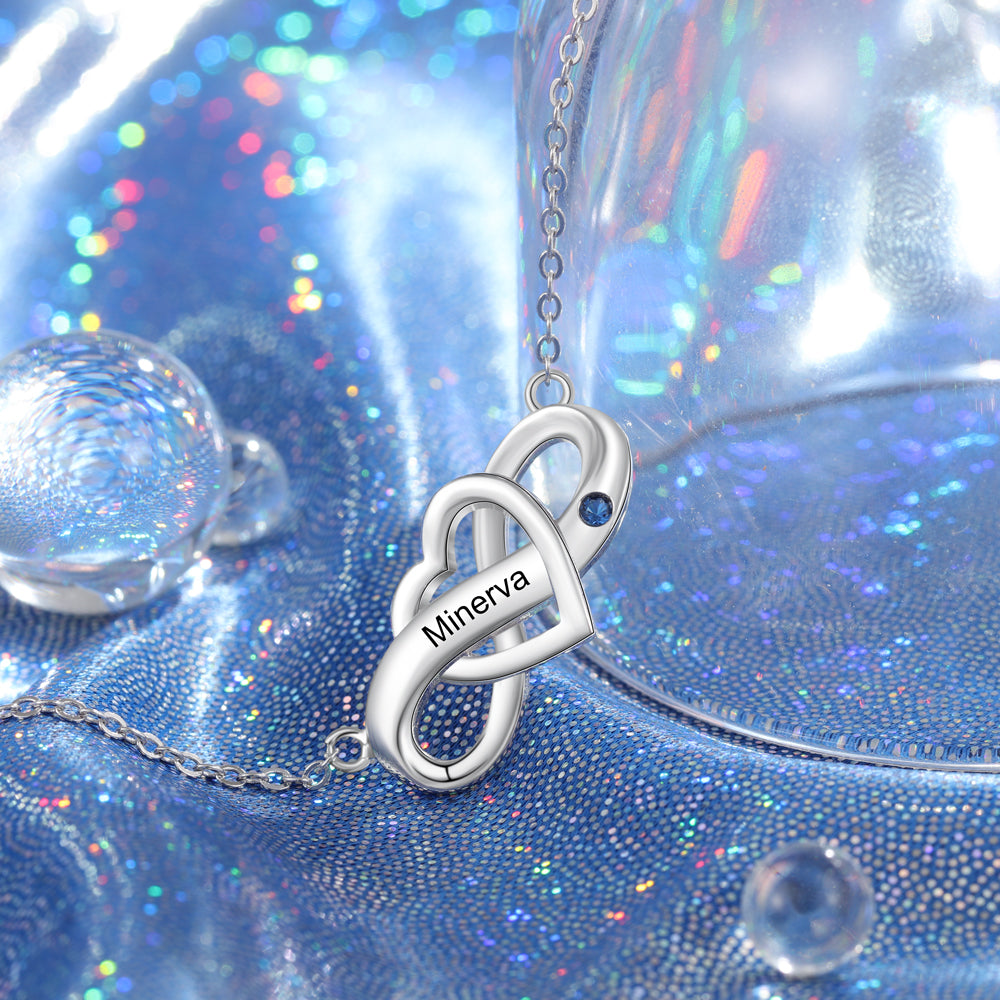 Custom Birthstone Infinity Necklace