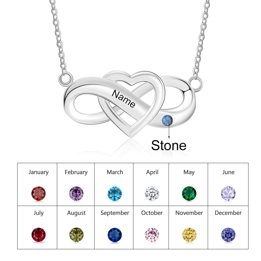 Custom Birthstone Infinity Necklace